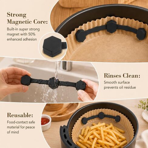 2 PCS Air Fryer Magnets for Parchment Paper Air Fryer Liner Magnet in Kuwait