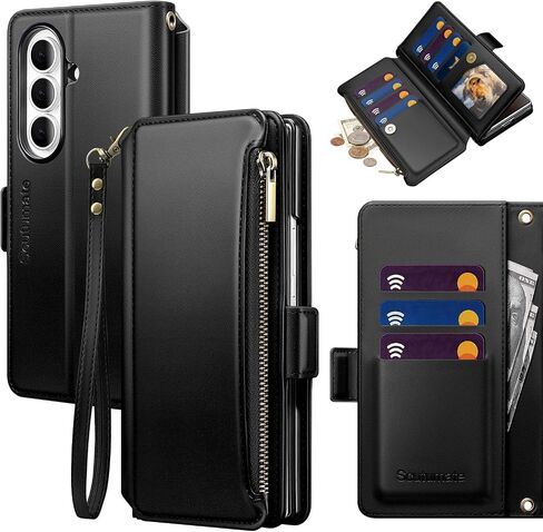 for Galaxy Z Fold 8 Ultra Wallet Case with Card Holder,Purple in Saudi Arabia
