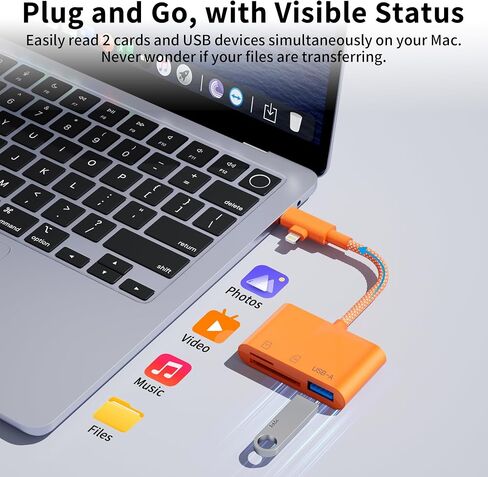 3 in 1 SD Card Reader for iPhone,Memory Card Reader with USB Camera Adapter in Saudi Arabia