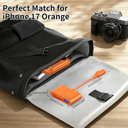 3 in 1 SD Card Reader for iPhone,Memory Card Reader with USB Camera Adapter in Saudi Arabia