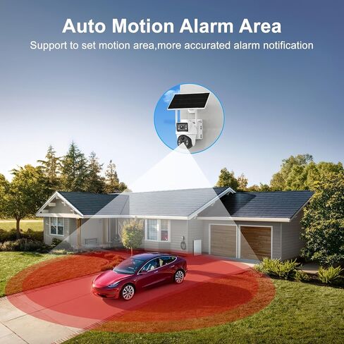 XIAOVV 8MP Outdoor Solar Security Camera 2.4GHz Wireless Wi-Fi IP65 in Kuwait