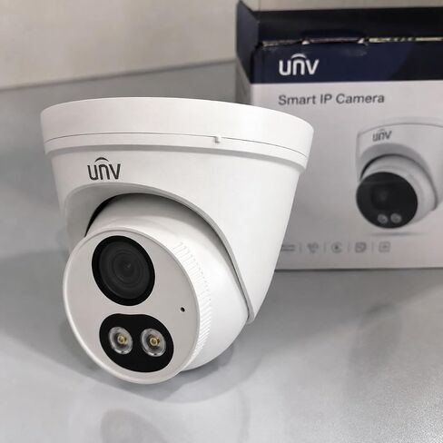 UNV IPC3618LB-ADF28K-DL 8MP 4K PoE Turret IP Security Camera, ColorHunter Smart Dual Light, Human & Vehicle Detection, 120dB True WDR, Built-in Microphone, IP67 Outdoor, 2.8mm Lens. in Saudi Arabia