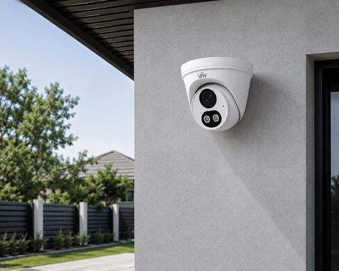 UNV IPC3618LB-ADF28K-DL 8MP 4K PoE Turret IP Security Camera, ColorHunter Smart Dual Light, Human & Vehicle Detection, 120dB True WDR, Built-in Microphone, IP67 Outdoor, 2.8mm Lens. in Saudi Arabia