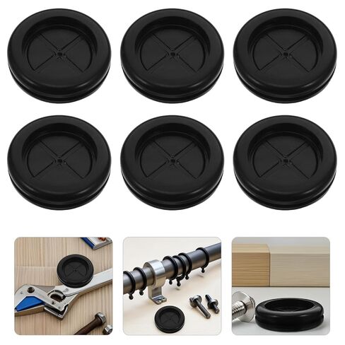 Luxshiny 8pcs Rubber Cable Grommet Double-Sided Plug 45mm Round Wire Hole Cover for Walls and Desktop, Flexible Dustproof Seal with Easy Installation for Cable and Wire Management in Saudi Arabia