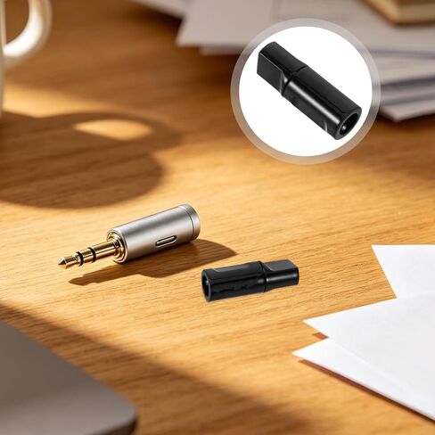 VANZACK USB C Headphone Cord Protector Sleeve with Copper Material, Prevents Static Noise and Interface Loosening, Compatible with Audio Cables and Type C Adapter Cables, for DIY Wired in Kuwait