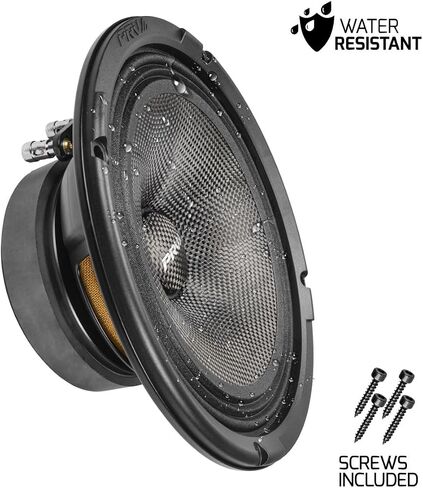 PRV AUDIO Carbon Fiber 8" Midrange Speaker 450 Watts 4 Ohm Pair 8MR450CF-4 Water Resistant Car Audio Loudspeaker for Boat UTV 4-Wheeler Motorcycle and Door Panels (2 Speakers) in Kuwait