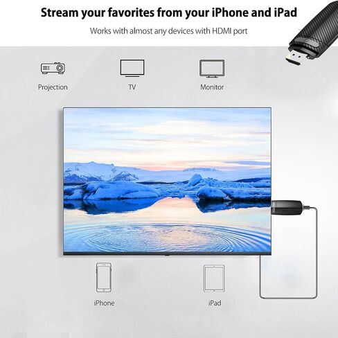 dibdib Wireless HDMI Transmitter and Receiver,Wireless HDMI Display Dongle Adapter 1080P HD for Streaming Video/Audio from Laptop/PC to HDTV/Projector,Neither Setup nor APP Needed in Kuwait