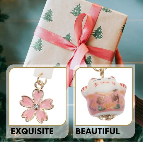 Delicate Cherry Blossom Lucky Cat Phone Lanyard Cute Japanese Maneki Neko Charm for Smartphones Lightweight Electronics Hanging Decor in Saudi Arabia