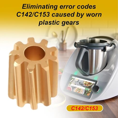 MotoParty Brass Lid Lock Gear for Thermomix TM5 TM6, 9-Tooth in Saudi Arabia