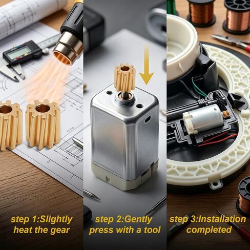 MotoParty Brass Lid Lock Gear for Thermomix TM5 TM6, 9-Tooth in Saudi Arabia