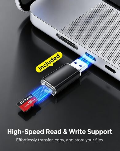 GKU 128GB Memory Card for Dash Cam with Card Reader, High Endurance Card for Daily Driving Recording and Loop Recording in Kuwait