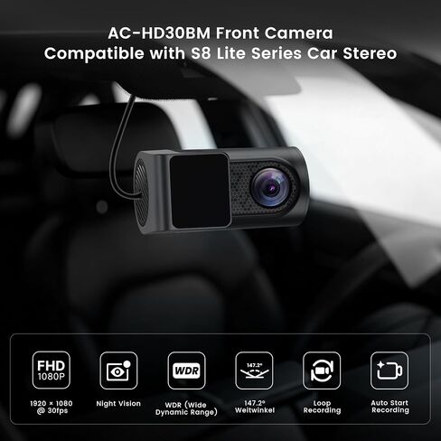ATOTO AC-HD30BM AHD 1080P 30fps On Dash DVR Camera, 147.2° Wide Angle,WDR in Saudi Arabia