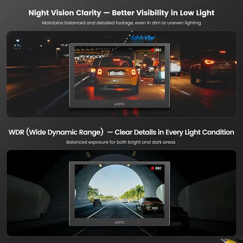 ATOTO AC-HD30BM AHD 1080P 30fps On Dash DVR Camera, 147.2° Wide Angle,WDR in Saudi Arabia