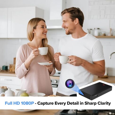 WiFi Hidden Camera Portable Charger - HD 1080P Wireless Nanny Cam for Home/Office Use - Night Vision in Kuwait