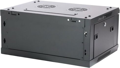 AEONS 4U Professional Wall Mount Network Server Cabinet Enclosure 19-Inch Server Network Rack 18-Inches Deep Black Glass Door in Kuwait