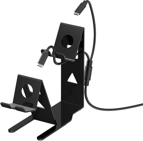 Universal Metal Desktop Stand for Steam Controller 2 with Charging Cable, Two Gamepads Holder for PS5, Xbox Series X, Xbox, 360, Ps5, Ps4, Switch with Non Slip Pads in Saudi Arabia