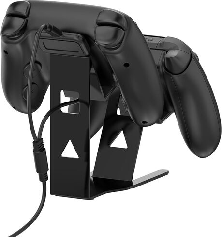 Universal Metal Desktop Stand for Steam Controller 2 with Charging Cable, Two Gamepads Holder for PS5, Xbox Series X, Xbox, 360, Ps5, Ps4, Switch with Non Slip Pads in Saudi Arabia
