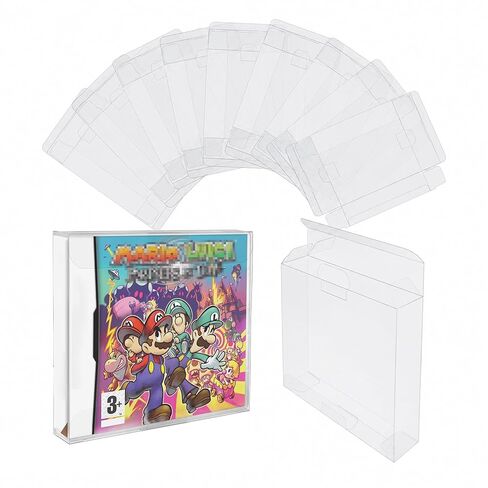 10-Pack Clear Case Protectors Compatible with Nintendo DS - 0.35mm Archival-Grade Acid-Free PET for NTSC Box Storage & Display, Crystal Shell Sleeves & Transparent Game Dust Covers in Kuwait