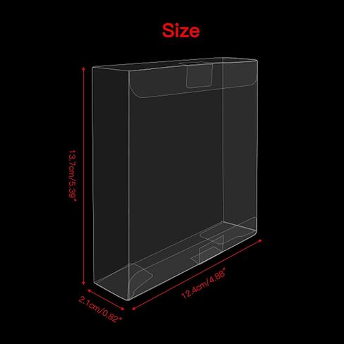 10-Pack Clear Case Protectors Compatible with Nintendo DS - 0.35mm Archival-Grade Acid-Free PET for NTSC Box Storage & Display, Crystal Shell Sleeves & Transparent Game Dust Covers in Kuwait