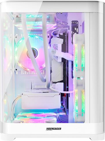 Gleaming Prebuilt Gaming PC Desktop - AMD Ryzen 5 9600X - GeForce RTX 5060 (8GB) - 32GB DDR5-2TB Storage (1TB PCIe NVMe + 1TB SATA) - Software Controlled ARGB Fans, Win 11 Tower Computer in Kuwait