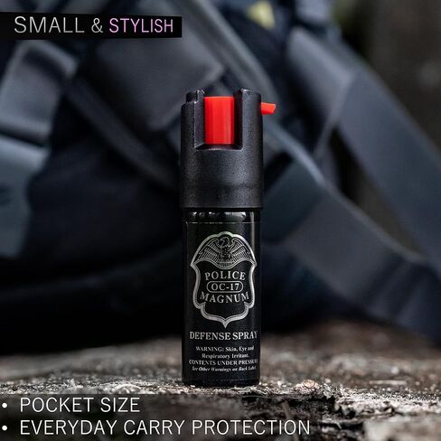 POLICE MAGNUM Mini Pepper Spray Self Defense Pocket Size Protection- Made in The USA- 6 Pack 1/2oz Safety Locks in Saudi Arabia