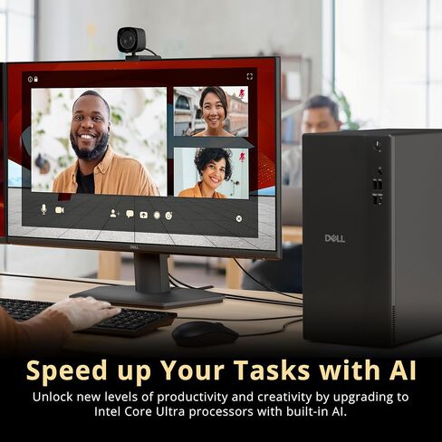 Hotface Customized Desktop, Created Using Dell ECT1250 Tower Desktop, Intel Core Ultra 5 225, 8GB/ 16GB/ 32GB DDR5, 512GB/ 1TB/ 2TB SSD, Wi-Fi 6, Bluetooth, Wired Keyboard & Mouse, Windows 11, Black in Kuwait