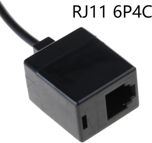 RJ45 to RJ11 Converter Adapter Cable Connector, Ethernet to Phone Line Connector RJ45 8P8C Male to RJ11 6P6C Female Cord in Kuwait
