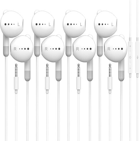 Fidioto 2Pack Wired Earbuds with Microphone, 4.0Ft Length Wired in-Ear Headphones, 3.5mm Jack Wired Earphones Compatible with Mobile Phones / MP3 / Computers/IPads/Tablets, etc in Saudi Arabia