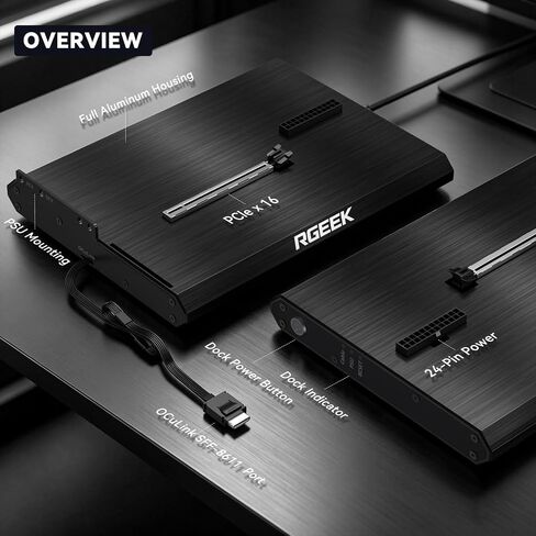 RGEEK OCuLink eGPU Dock PCIe 5.0 X4 128Gbps for External Graphics Card eGPU in Kuwait