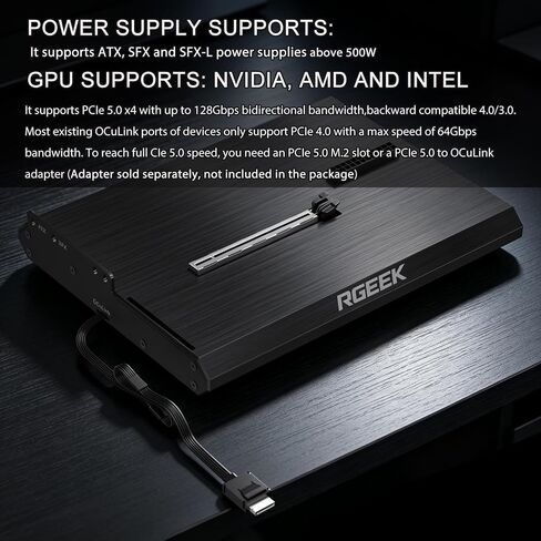 RGEEK OCuLink eGPU Dock PCIe 5.0 X4 128Gbps for External Graphics Card eGPU in Kuwait