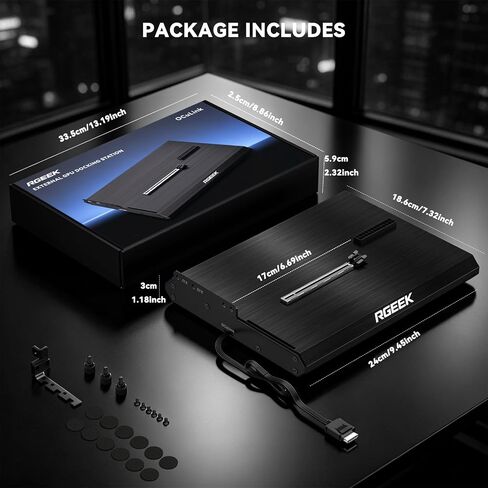 RGEEK OCuLink eGPU Dock PCIe 5.0 X4 128Gbps for External Graphics Card eGPU in Kuwait