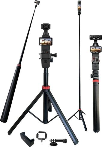 Osmo Pocket 3 Tripod, 82" Action Camera Tripod Stand Selfie Stick in Kuwait