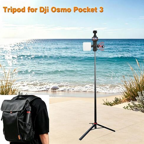 Osmo Pocket 3 Tripod, 82" Action Camera Tripod Stand Selfie Stick in Kuwait