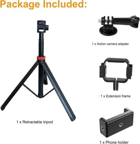 Osmo Pocket 3 Tripod, 82" Action Camera Tripod Stand Selfie Stick in Kuwait