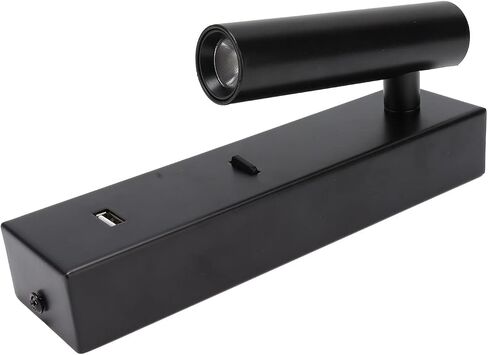 LED Wall Mounted Reading Light Wall Lamp with 350 Rotatable Head and USB Charging Port for Bedroom Home Decor in Kuwait