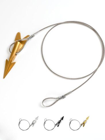 BLUEWING Heavy-Duty Harpoon Rigged Dart Head with 316 Stainless Steel Harpoon Tip and 460LB SS Wire for Big Game Fishing in Saudi Arabia