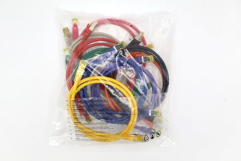1aTTack.de Cat.7 Patch Cable Set S/FTP (PiMF) Ethernet LAN Network Cables 10 Gigabit/s High Speed 600 MHz with Locking Protection Halogen-Free (LSZH) 10 Couleurs - 10 Pieces 1m in Kuwait