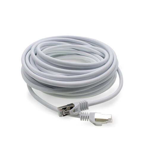 CAT7 Cat.7 Gigabit Ethernet Cable, LAN Cable, Network Cable, raw Cable with (RJ45) Cat6a Connector (Double Shielded) 500 MHz Weiss - 10 Stück 0.5m in Kuwait