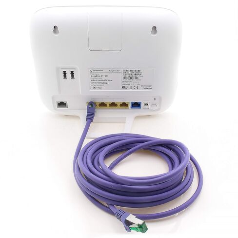 1aTTack.de Cat.7 ethernet Cable 1m - Violet - 5 Pieces - Cat7 LAN Network 10GBASE-T - 10000 Mbps (Sftp Pimf) Double Shielded patchcable RJ45 Plug Cat.6a in Kuwait