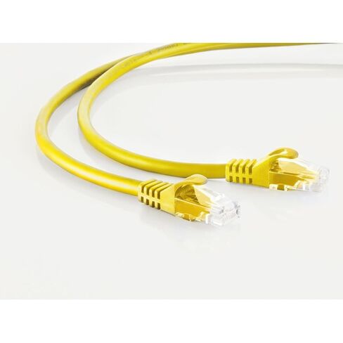 Shiverpeaks® BASIC-S Network Cable Ethernet LAN Patch Cable RJ45 U/UTP CAT 7 10 Gbit/s 600 MHz Yellow 5 m in Saudi Arabia