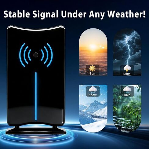 Digital TV Antenna for Smart TV Indoor/Outdoor with 261 Miles, HD Antenna with 16.0ft Signal Amplifier, Supports 4K 1080P HDTV, Long Range Reception, Easy Installation for All TVs FM24586 in Kuwait
