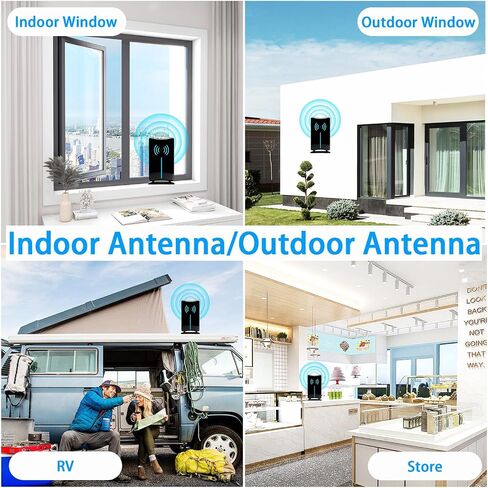 Digital TV Antenna for Smart TV Indoor/Outdoor with 261 Miles, HD Antenna with 16.0ft Signal Amplifier, Supports 4K 1080P HDTV, Long Range Reception, Easy Installation for All TVs FM24586 in Kuwait