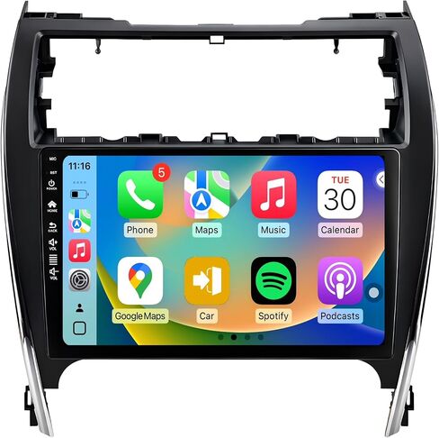 (4Core + 64GB) Car Radio upgrade for Toyota Camry 2012 2013 2014 with Carplay and Android Auto, 10.2 Inch QLED Touch Screen Android 13 Camry Stereo with Bluetooth,WiFi,GPS,FM Radio,Backup Camera & SWC in Saudi Arabia