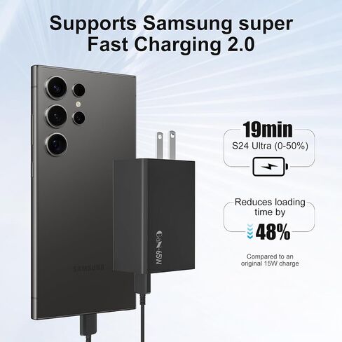 Samsung 65W 3-Port Super Fast Charging Wall Charger, GaN Adapter in Saudi Arabia