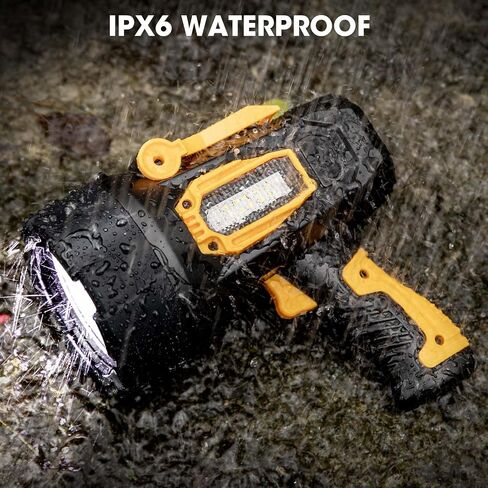 Lylting Rechargeable Spotlight, 2,000,000 Lumens Super Bright Spotlight Flashlight Outdoor Handheld with Cob Light, Heavy Duty Led Spot Light for Boating Camping in Saudi Arabia