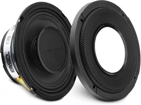 DS18 PRO-HY6MSL 6.5" Shallow Hybrid Mid-Range Car Audio Loudspeaker with Built-in Driver and Grill Included 300W Max 150W RMS 8 Ohms (1 Speaker) in Kuwait
