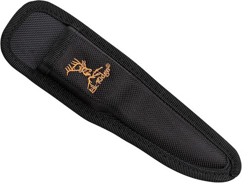Elk Ridge Outdoors - TREK - Fine Edge Caping Knife, Orange and Black TPR Handle, Rigid Nylon Sheath, Hunting, Camping, Survival - ER-TKFIX003 in Kuwait