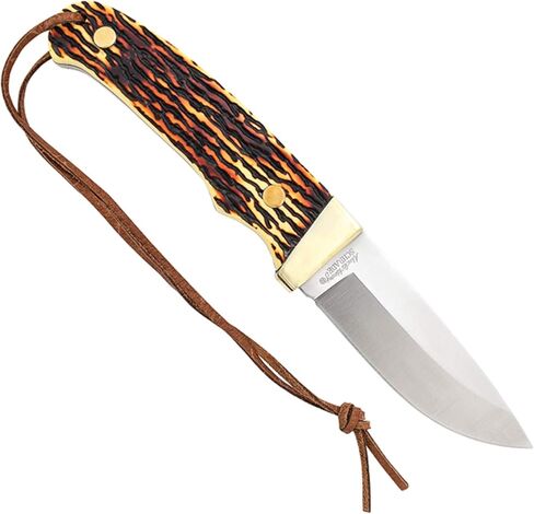 Uncle Henry PH1N Pro Hunter Next Gen 8.1in High Carbon S.S. Fixed Blade Knife with a 3.6in Clip Point and Staglon Handle for Outdoor Survival, Camping and Hunting in Saudi Arabia