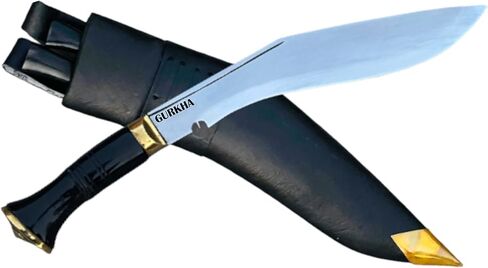 Gurkha Authentic Hand-Hammered Kukri Knife 11 IN Service No.1 Fixed Blade Kukri Knife Overall 17 IN Highly Polished Blade With Leather Sheath & Bone Handle - Handmade In Nepal in Saudi Arabia