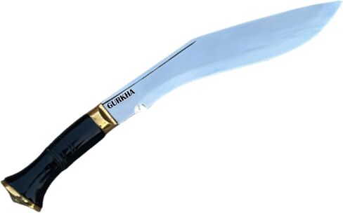 Gurkha Authentic Hand-Hammered Kukri Knife 11 IN Service No.1 Fixed Blade Kukri Knife Overall 17 IN Highly Polished Blade With Leather Sheath & Bone Handle - Handmade In Nepal in Saudi Arabia
